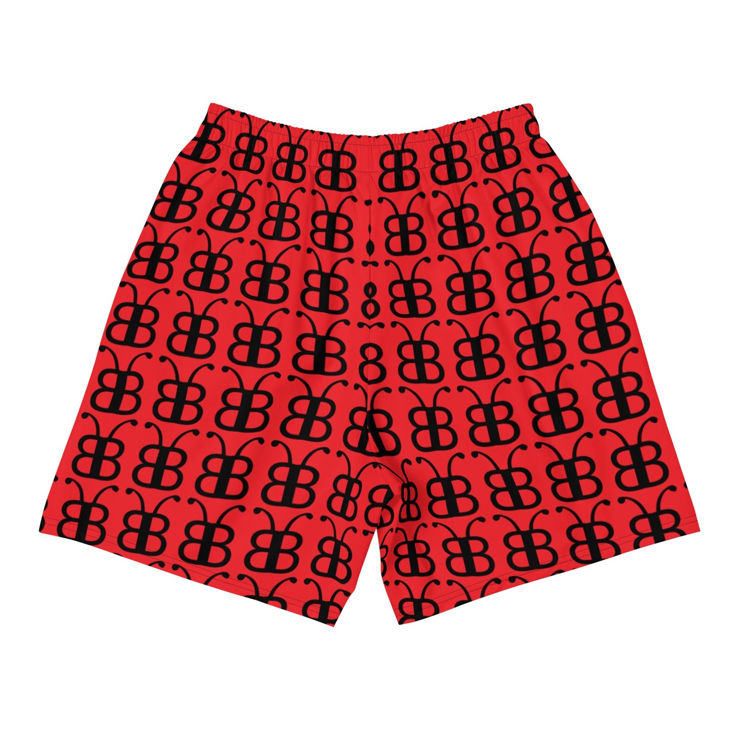BerliozaBoyz D1 Red Elite Performance Long Shorts, back view