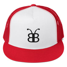 Cargar imagen en el visor de la galería, Berlioza Boyz 5 Panel Trucker Cap - Berlioza BoyzBerlioza BoyzBerlioza BoyzRed/ White/ RedBerlioza Boyz 5 Panel Trucker Cap