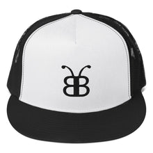 Cargar imagen en el visor de la galería, Berlioza Boyz 5 Panel Trucker Cap - Berlioza BoyzBerlioza BoyzBerlioza BoyzBlack/ White/ BlackBerlioza Boyz 5 Panel Trucker Cap