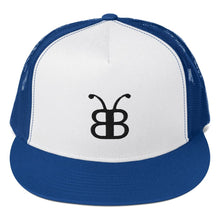 Cargar imagen en el visor de la galería, Berlioza Boyz 5 Panel Trucker Cap - Berlioza BoyzBerlioza BoyzBerlioza BoyzRoyal/ White/ RoyalBerlioza Boyz 5 Panel Trucker Cap