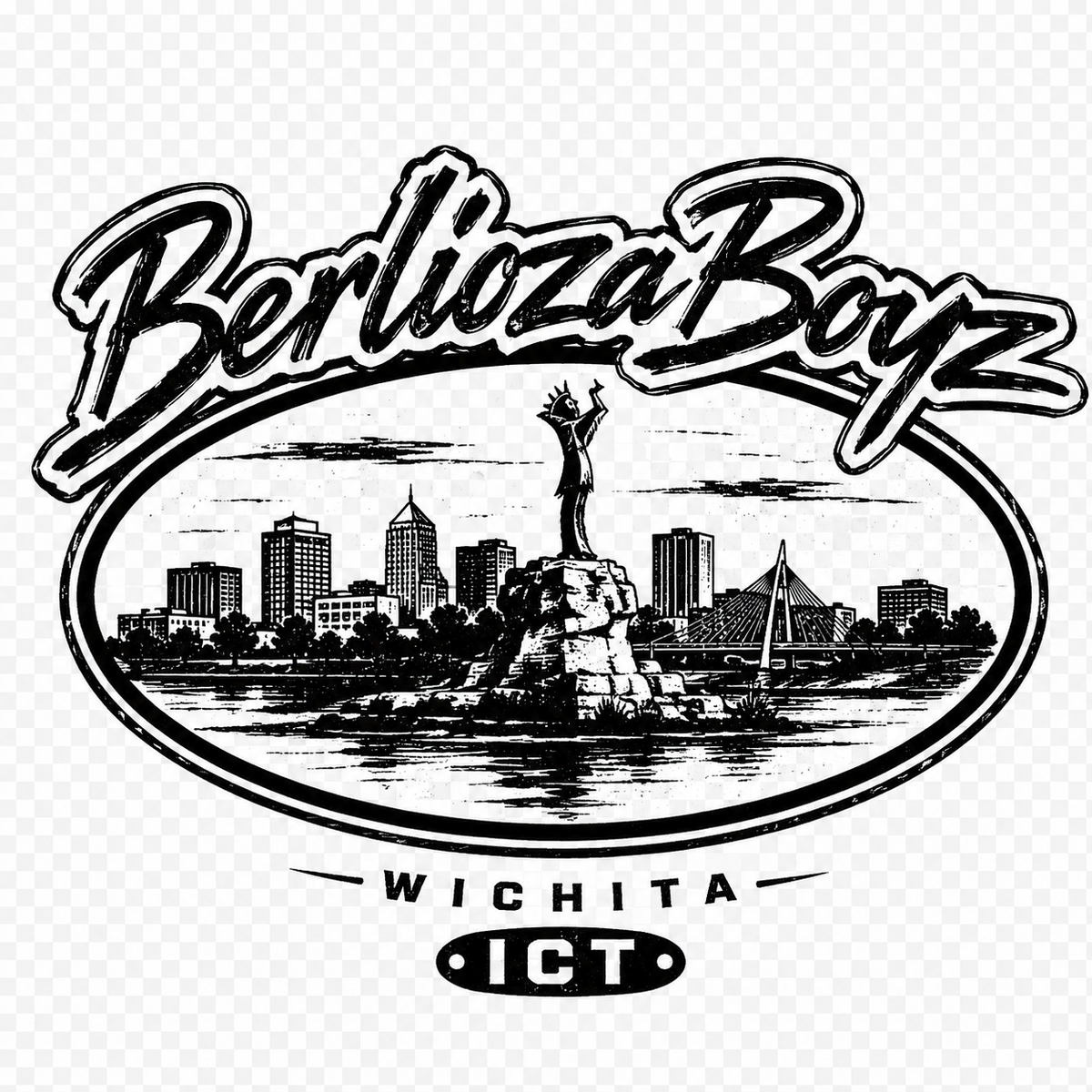 BerliozaBoyz City Line — Coming Soon — Wichita skyline emblem
