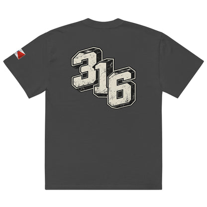 BerliozaBoyz Wichita Roots Oversized Tee in Faded Black — alternate back product mockup