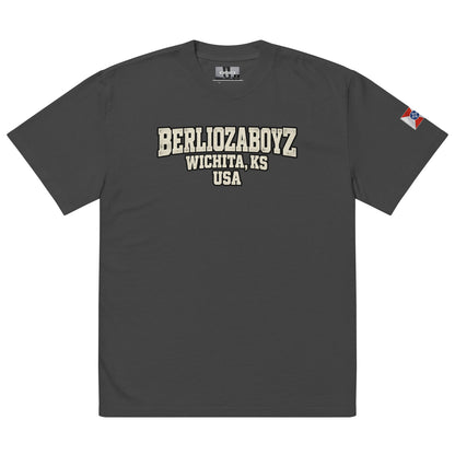 BerliozaBoyz Wichita Roots Oversized Tee in Faded Black — alternate front product mockup