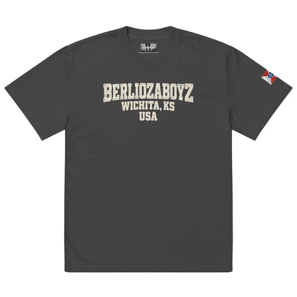 BerliozaBoyz Wichita Roots Oversized Tee in Faded Black — front product mockup